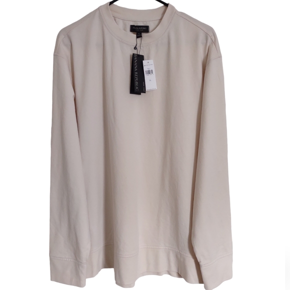 NWT Banana Republic XL Core Temp Beige Sweatshirt - Picture 1 of 14